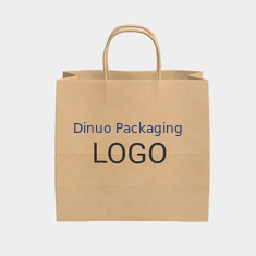 Kraftpapier-Document Meeneem de Thee van Tote Bag Baking Pastry Milk het Winkelen Giftdocument Zak