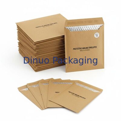 60 tot 180 gram Kraft Bubble Mailers Poly Bubble Inside Material Pack van 15 beschermende mailing enveloppen Ideaal voor zaken