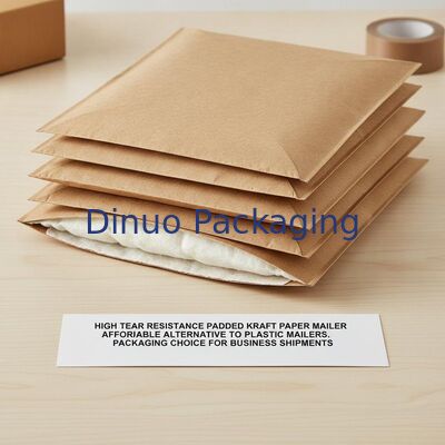 Hoge scheurvastheid Polstered Kraft Paper Mailer betaalbaar Alternatief voor Plastic Mailers Verpakkingskeuze voor zakelijke zendingen