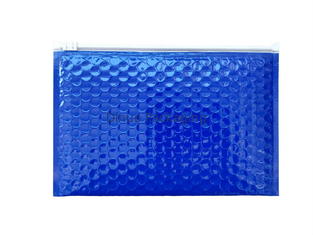 Blauwe foiling van de de envelopbel van de ritssluitings polybel de koeriers verschepende bel mailer