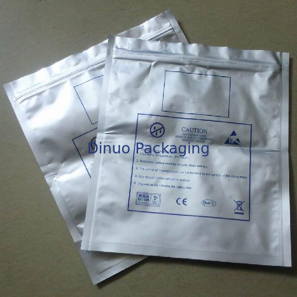 500PCS ESD de Beveiliging doet Ritssluiting/Open Zilver voor Antistatische Bescherming in zakken