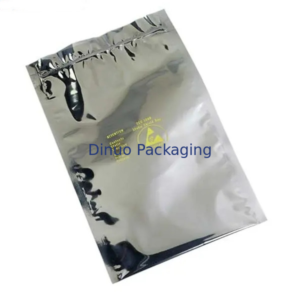 500PCS ESD de Beveiliging doet Ritssluiting/Open Zilver voor Antistatische Bescherming in zakken