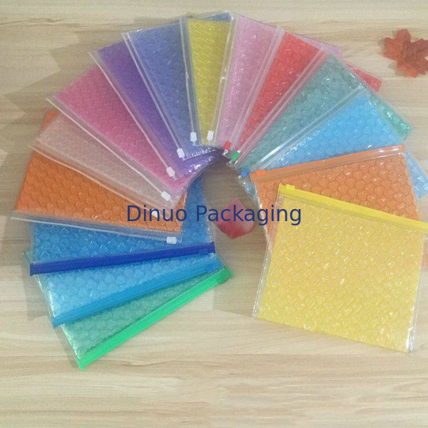 Poly Air Zip Lock Plastic Custom Bubble Mailing Bag Duidelijk gekleurd opblaasbaar met logo