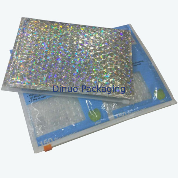 Poly Air Zip Lock Plastic Custom Bubble Mailing Bag Duidelijk gekleurd opblaasbaar met logo