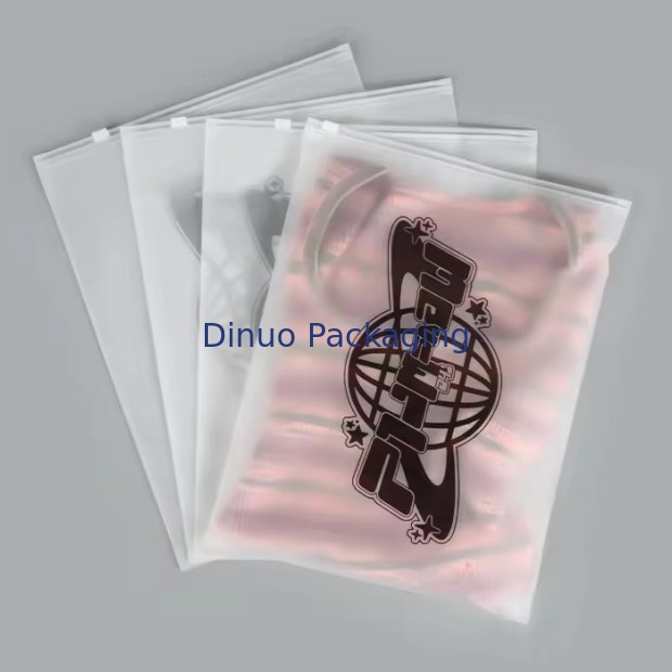 Custom Cpe Frosted Zipper Packaging Bag Plastic Clear Zip Bag Hervergrendelbare plastic zakken voor kleding