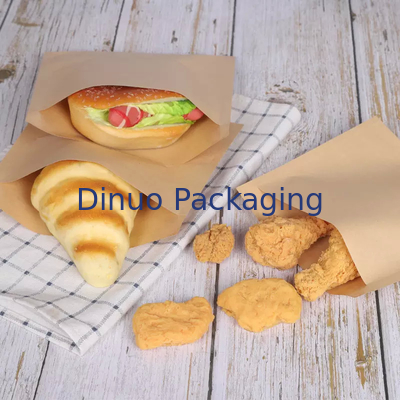 100 stuks biologisch afbreekbare platte kraftpapieren enveloppen voor koekjespopcornsandwiches