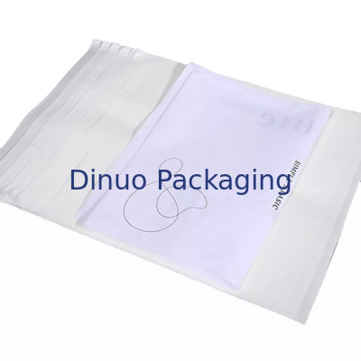 Aangepaste logo waterdichte kleding gestempeld pergamijn papieren zak witte verpakking zak envelop