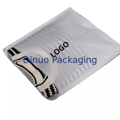 Aangepaste logo waterdichte kleding gestempeld pergamijn papieren zak witte verpakking zak envelop