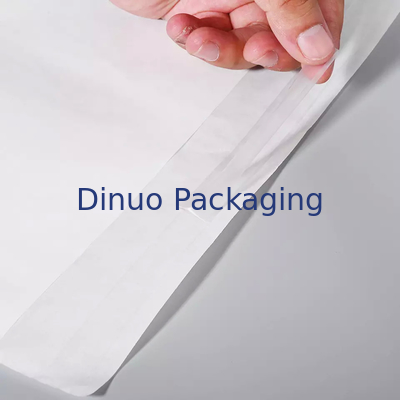 Aangepaste logo waterdichte kleding gestempeld pergamijn papieren zak witte verpakking zak envelop