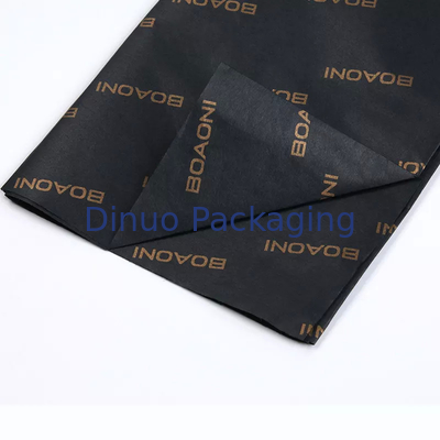 Zwart geschenk Gelukkige verjaardag Kerstmis Papieren zakdoekje Wrap Aangepast logo voor schoenkleding
