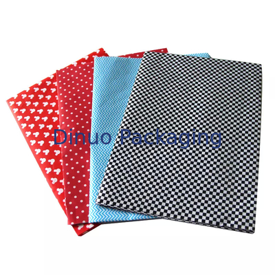 Polka Dot Gingham Dubbele Kleur Achtergrond Papieren zakdoekje Wrap Voor Schoenendoos Nagellak