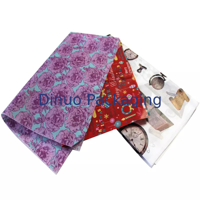 Geschenkverpakking Kleine papieren zakdoekjes Gekleurde ambachtelijke boeket bloemen inpakpapier