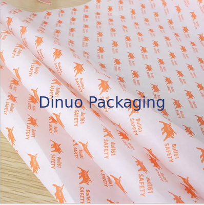 Oranje Logo Gepersonaliseerde Gedrukte Papieren Zakdoekje Wrap Voor Bloem Bruiloft Garland Facial Gift