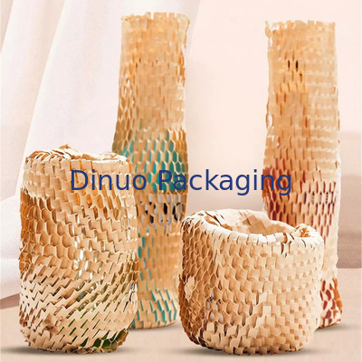 Houtpulp biologisch afbreekbare honingraat kraftpapier demping beschermende honingraatbal