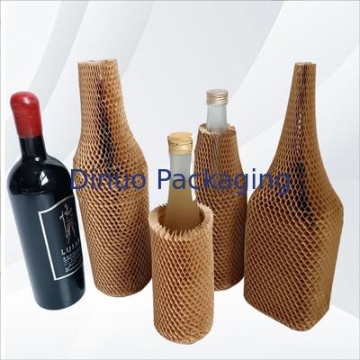 De Honingraat van ambachtkraftpapier het Verpakken Document Schokbestendige de Verpakking van Mesh Set Cosmetic Glass Bottle