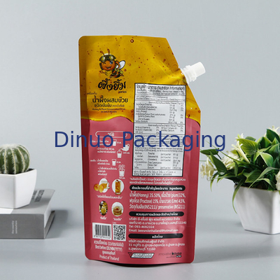 Het Spuitenzak Straw Fruits Juice Pouch Bag van de douane Biologisch afbreekbare Plastic Aluminiumfolie