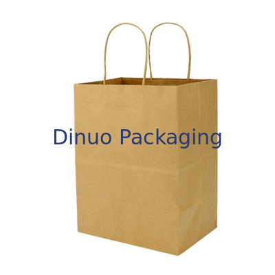 De bruine Zak van Douanelogo gift shopping kraft paper met de Leveringszak van de Handvatkoffie