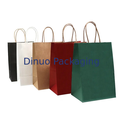 Kraftpapier-Document Meeneem de Thee van Tote Bag Baking Pastry Milk het Winkelen Giftdocument Zak