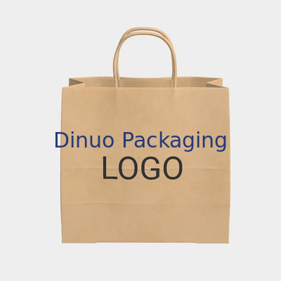 Kraftpapier-Document Meeneem de Thee van Tote Bag Baking Pastry Milk het Winkelen Giftdocument Zak