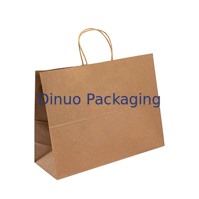 Kraftpapier-Document Meeneem de Thee van Tote Bag Baking Pastry Milk het Winkelen Giftdocument Zak