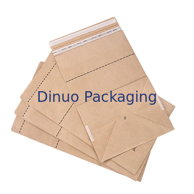 Vlakke de Bodemzak van douanelogo printing biodegradable kraft paper voor Pakket het Verschepen