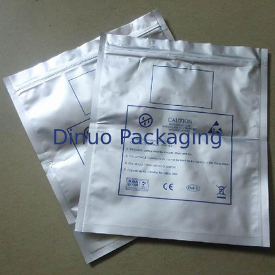 500PCS ESD de Beveiliging doet Ritssluiting/Open Zilver voor Antistatische Bescherming in zakken