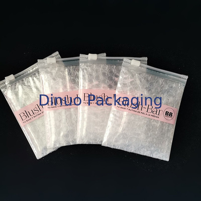 Herbruikbare schokbestendigheid PVC Duidelijke Ziplock Zipper Bubble Bag Custom Make-up Cosmetische verpakking