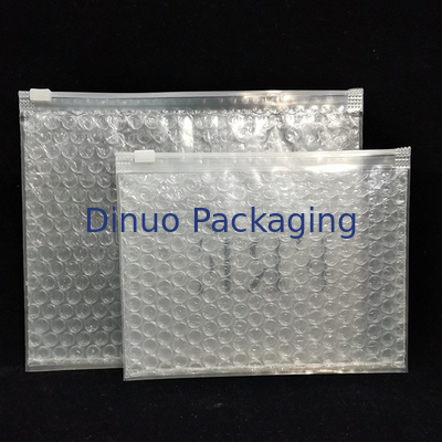 Herbruikbare schokbestendigheid PVC Duidelijke Ziplock Zipper Bubble Bag Custom Make-up Cosmetische verpakking