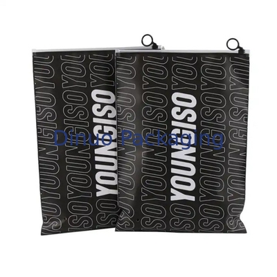 Custom Printed Logo CPE Plastic Slider Zipper Bags Voor Kleding Ondergoed T-Shirt Verpakking