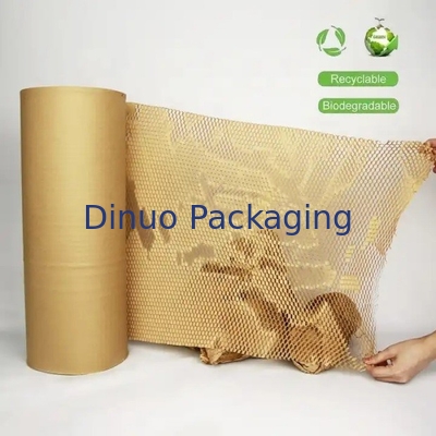 Biologisch afbreekbare, milieuvriendelijke verpakking honingraatpapier wrap bruine kraftpapierrol