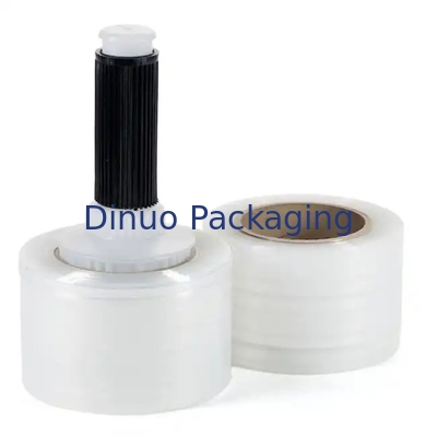 LLDPE-rode rek- en krimpfilm 0,012 mm ontworpen met plastic handvat
