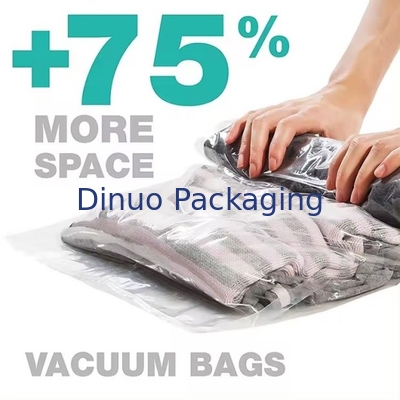 Op maat gemaakte reisvacuümzak Plastic verpakkingshandtas rolvacuümzak met rits voor bagage
