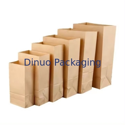 Op maat gemaakte papieren zak Verpakking Recyclebare voedselgraad Kraft papieren zak