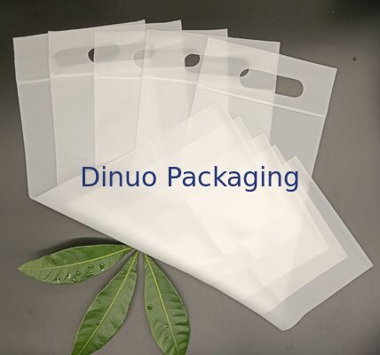 Moisture-Proof and Durable Frosted CPE Resealable Zipper Bags With Handle For Food And Small Items