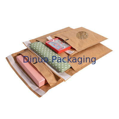 Biologisch afbreekbaar Eco dubbel gelaagd gepolsterde envelop Bruine honingraat verzendzakken Kraftpapier Bubble Mailer Compostabel