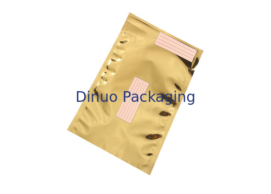 De gouden Zakken van de Kleuren Resealable Aluminiumfolie, Voedsel het Sachet van de Verpakkingsaluminiumfolie
