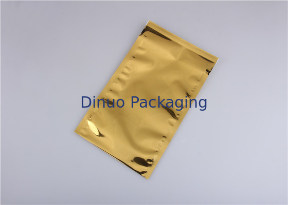 De gouden Zakken van de Kleuren Resealable Aluminiumfolie, Voedsel het Sachet van de Verpakkingsaluminiumfolie