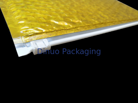 De het douaneembleem en druk namen de gouden van de de Aluminiumfolie Metaalbel van de kleurena4 ritssluiting Uitdrukkelijke Zak toe