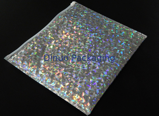 220x160mm Glanzende Holografische Bellenenvelop Mailers met het Momentjezak van de Ritssluitings Kosmetische Bel
