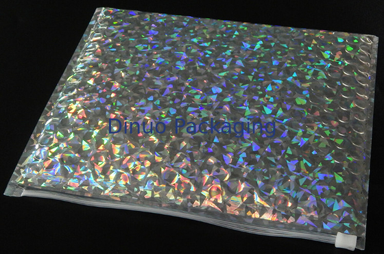 220x160mm Glanzende Holografische Bellenenvelop Mailers met het Momentjezak van de Ritssluitings Kosmetische Bel