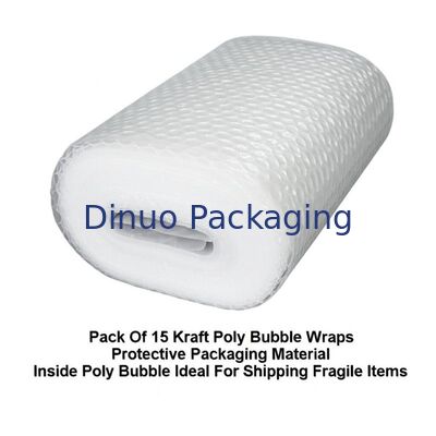 Verpakking van 15 Kraft Poly Bubble Wraps Beschermend Verpakkingsmateriaal Binnen Poly Bubble Ideaal Voor het Verzenden van Breekbare Artikelen