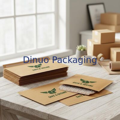 Gepersonaliseerd logo Kraft Cushion Bubble Mailers Express Shipping Padded enveloppen voor veilige verpakkings- en verzendoplossingen