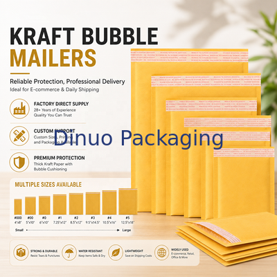 Duurzame Kraft Bubble Mailers Standaard Grootte 7 60 tot 180 gm Dikte Geplakte enveloppen Veilige verpakking voor verzendbehoeften