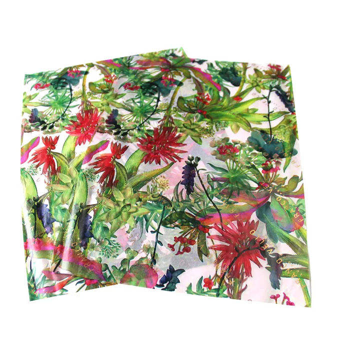 Geschenkverpakking Kleine papieren zakdoekjes Gekleurde ambachtelijke boeket bloemen inpakpapier 2